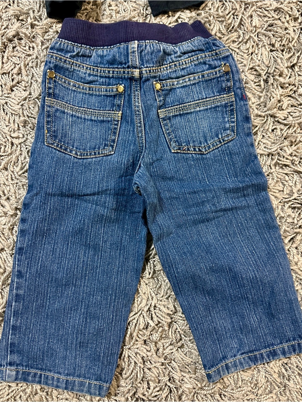 Wonderkids Denim Pull-On Jeans in Navy and Blue - Picture 2 of 16